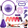 Pilates Essentials Kit for Women, 14 Pcs Pilates Equipment for Home Workouts with Yoga Circle Ball Ring, 5 Resistance Bands,Pedal Puller Resistance Band