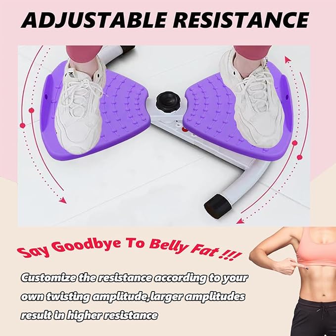 Waist Twisting Machine Exercise, Ab Twisting Board for Exercise, Adjustable Waist Twisting Board Exercise Machine with 300 lbs Weight Capacity