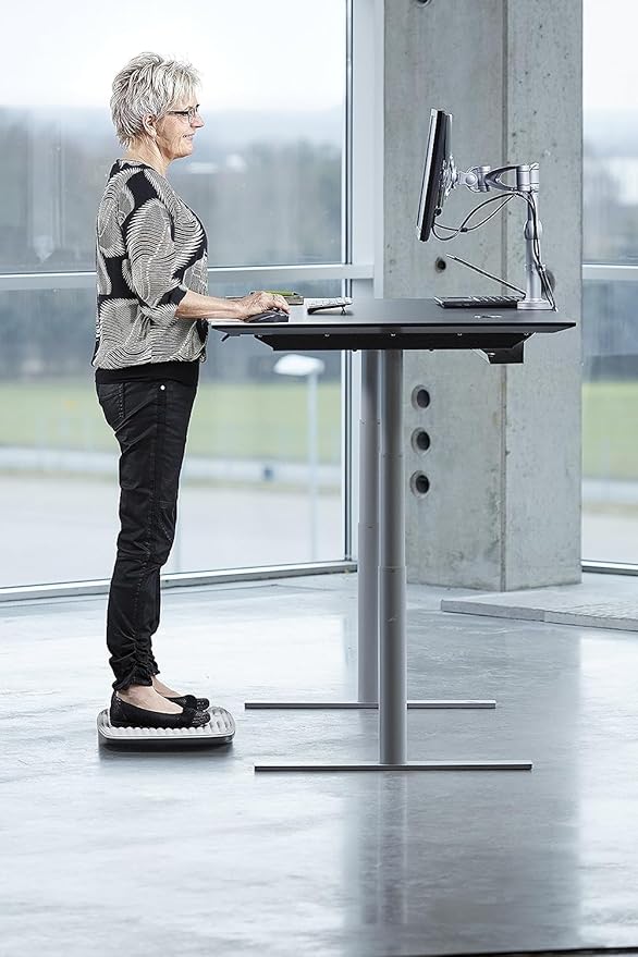 Victor Steppie Balance Board (ST570) and Steppie Soft Top Reflexology Mat (ST590). Pair Together for Full Benefits. Perfect for Standing Desk Users to Relieve Stress of prolonged Standing