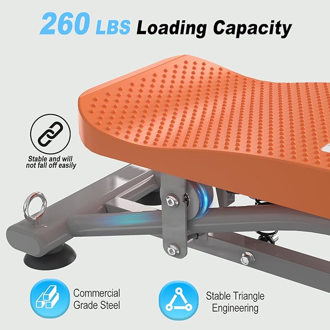 HOTWAVE Ski Balance Board with LCD Display and 300LB Weight Capacity, Rocking Stepper Ski Simulator for Home Workout, Ideal for Balance, Cardio and Core Workout for Adults