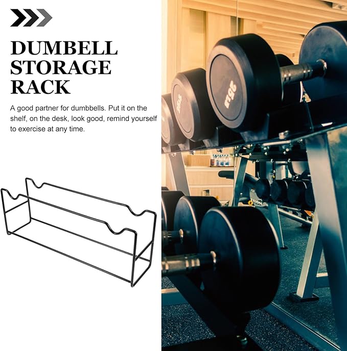 Dumbbell Holder Stand Compact Dumbbell Rack for Home Gym Strength Training Weight Storage Rack 15.74X5.90X3.93In Fitness Equipment Organizer
