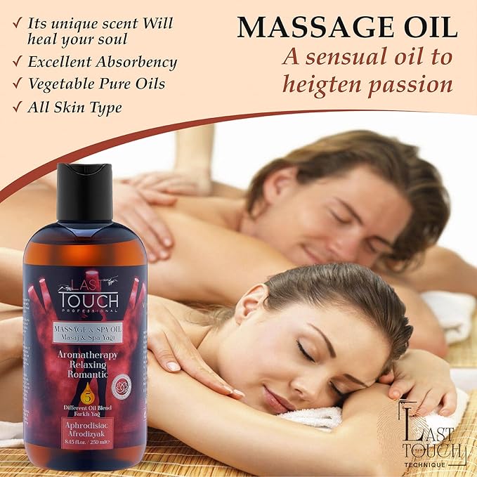 Aphrodisiac Massage Oil - Massage Oils for Date Night - Massage Oil for Massage Therapy - Aromatherapy Oil for Intimate Moments - Aphrodisiac Massage Oils 8.45 Fl Oz.