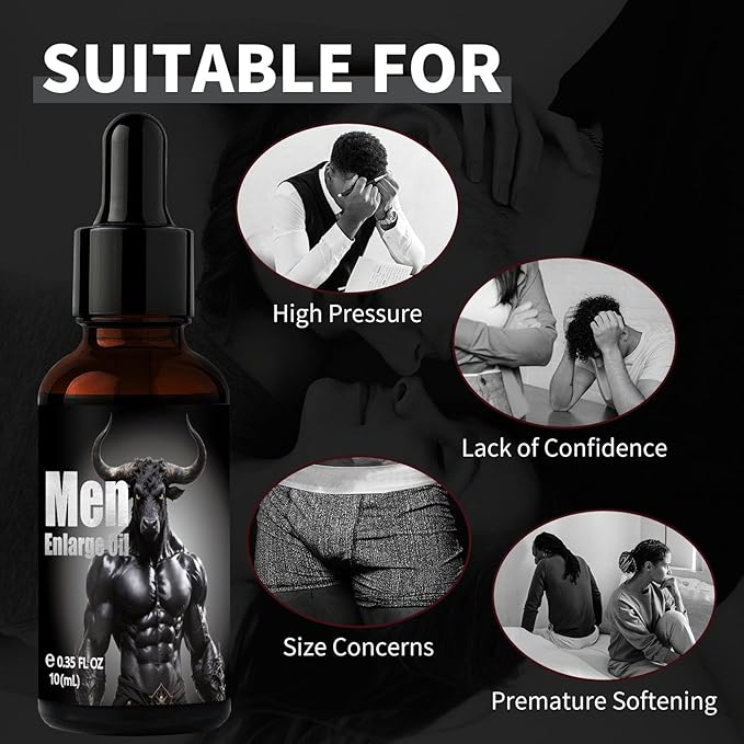 Men Enhancement Grow Oil, Big Size Male Re-Vitalize Oil, PenI Health for Skin Hydration & Sensitivity Support Restore Corpus Cavernosum for Men’s Health Moisturize Skin Improves Sensation, SN10ML