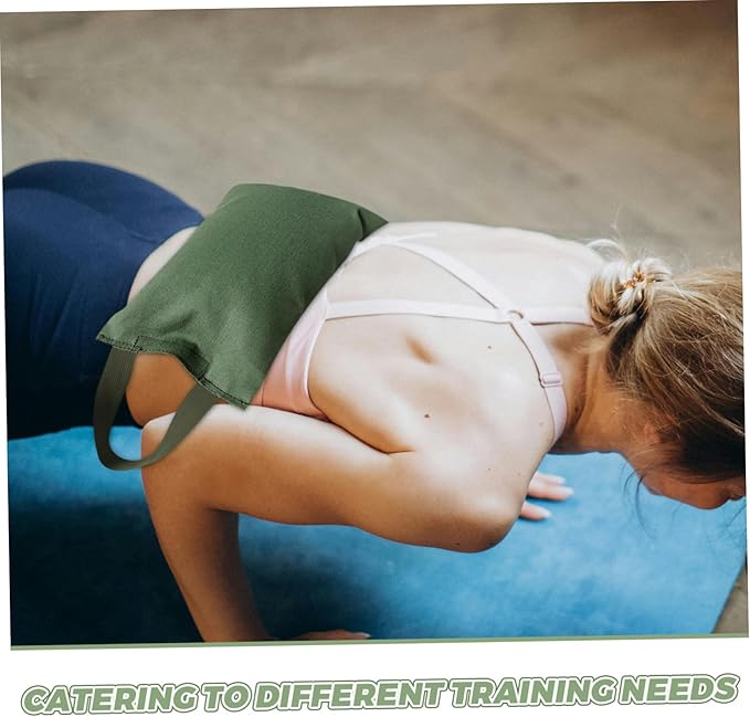 2Kg Weighted Sandbag for Yoga Fitness Portable Canvas Bag with Handle for Versatile Training Empty Design for Custom Weight Modification