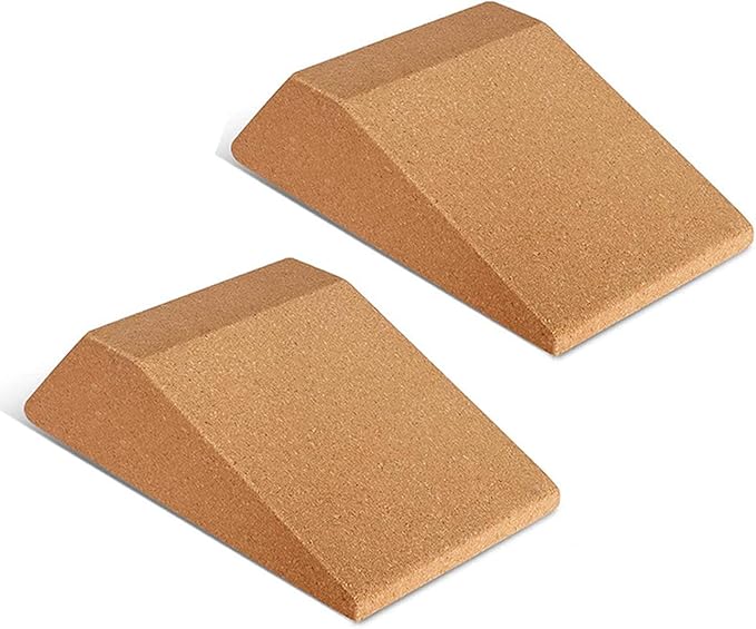 Premium Cork Squat Wedge Block - Essential Prop for Pilates and Gym Workouts