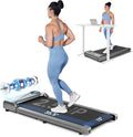 THERUN Walking Pad Treadmill Under Desk, Portable Mini Treadmill for Home/Office, Walking Pad Machine with 2.5HP and 265 lbs Weight Capacity Remote Control LED Display