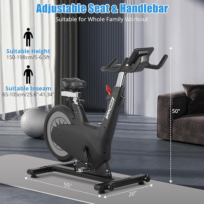 Exercise Bike for Home, Magnetic Exercise Bike w Self-Powered System, 350LB Capacity Indoor Fitness Cycling Bike 32-Level Adjustable Magentic Resistance, Stationary Bike with Tablet Holder