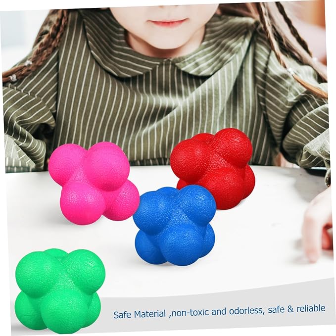 6pcs Hexagonal Reaction Balls Workout Balls for Training Agile Reaction Training Equipment Soccer Equipment