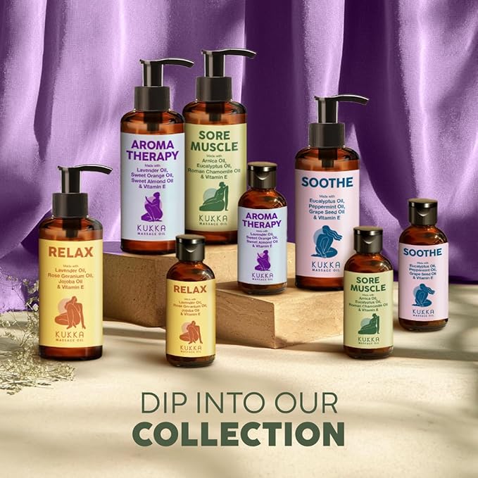 KUKKA Relax Massage Oil - 3.38 Fl Oz - Enhances Relaxation and Comfort for Bliss - Lavender Massage Oil for Massages Deepens Connections for Moments of Comfort - Natural Ingredients and Non-Greasy