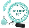 Weighted Fit Hoop Plus Size with Extra Sweat Belt for Adult Weight Loss, 32 Detachable Links Smart Fitness Hoop, Fitness and Massage 2 in 1, Great for Adults and Beginners