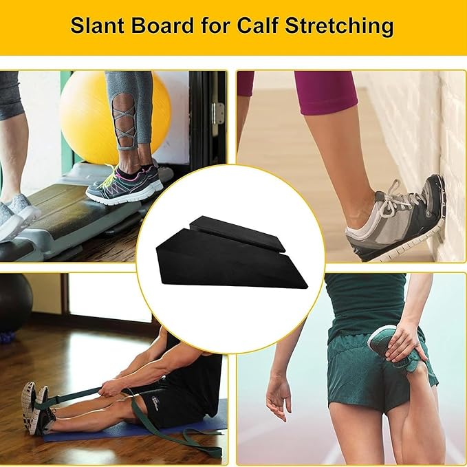 KYOFIS Yoga Foam Wedge, Slant Board for Squats EVA Calf Stretcher for Fitness, Pushup, Weightlifting, Yoga, Knees Over Toes Training (Size : 24x15x6cm)