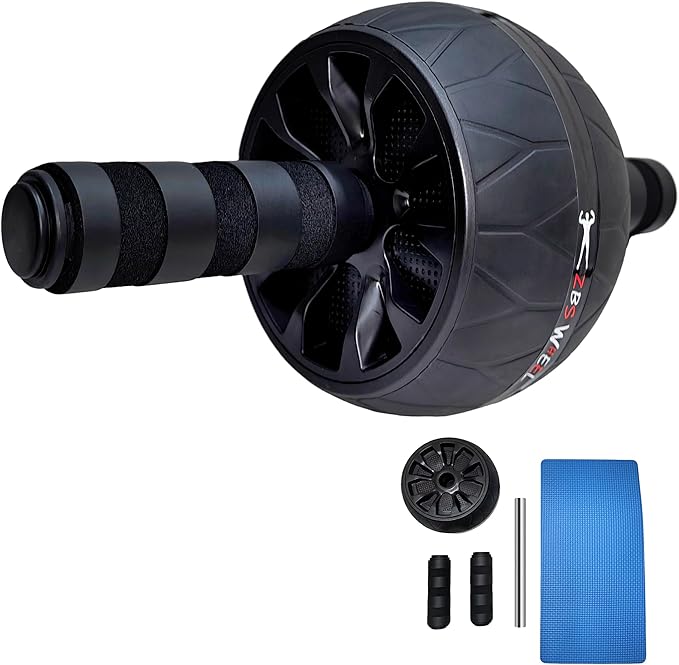 Ultimate Core Strength Wheel - Professional Ab Roller for Intense Home Workouts with Knee Support, Build Rock-Solid Abs & Total-Body Power