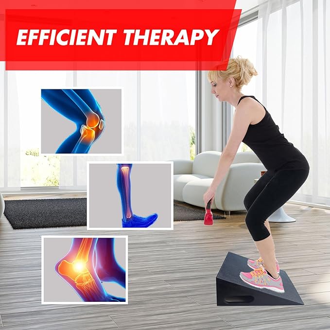 EVERYMATE Heavy-Duty Wooden Slant Boards for Exercise & Calf Stretch – 19.7" Wide Incline Board for Squats, Non-Slip Surface, Fixed 25° Angle for Strength & Flexibility Training, 1200 lbs Capacity