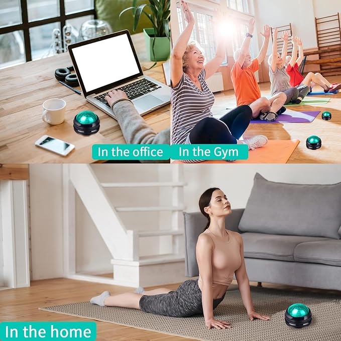 WOVTE Massage Ball, Lacrosse Balls, Self Massage Tool for Sore Muscles, Shoulders, Neck, Back, Foot, Body, Deep Tissue, Trigger Point, Muscle Knots, Yoga and Myofascial Release (Green)