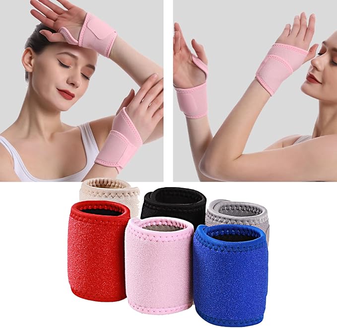 2pieces Wrist Brace Thumb Wrist Brace Adjustable Wrist Compression Wrap for Fitness Badminton Basketball