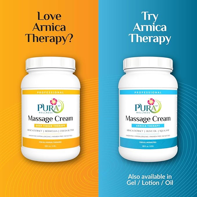 Deep Tissue Therapy 1 Gallon Massage Cream, Professional, Massage Therapy, Unscented, Natural Ingredients, Skin Hydrating, Moisturizing, Muscle Relief, for Bruising, Recovery, Soothing