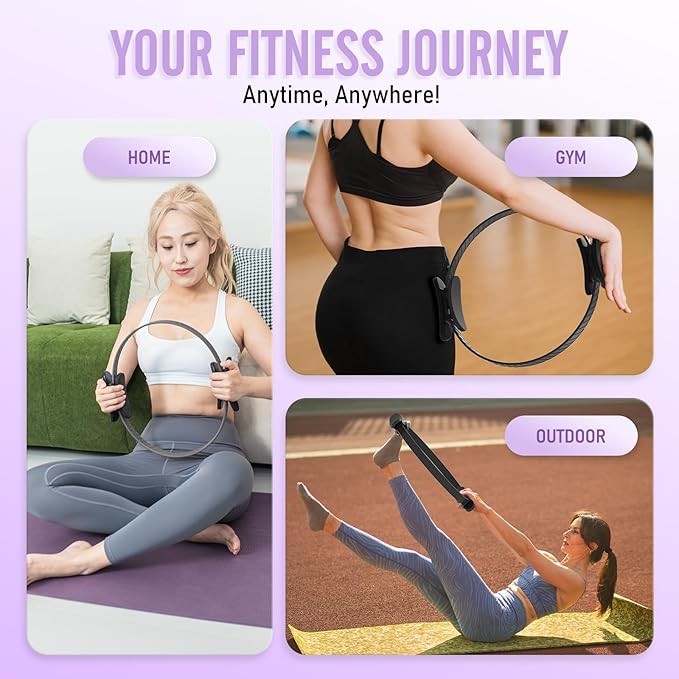 JKSHMYT Pilates Ring, Pilates Equipment- 14.5" Home Pilates,Starter Sets,Better me Essentials Magic Pilates for Workouts