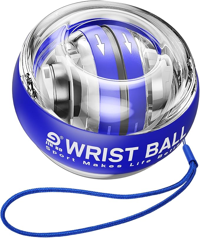 Wrist Trainer Ball Auto-Start Gyroscopic Forearm Exerciser Gyro Ball for Strengthen Arms, Fingers, Grip and Muscles