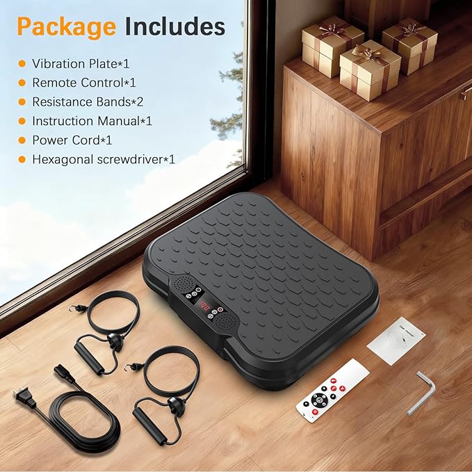 Vibration Plate Exercise Machine,Vibrating Platform for Lymphatic Drainage with 250 Speeds,450 lbs Weight Capacity,Vibrated Plates for Weight Loss,Full Body Workout Equipment for Fitness at Home