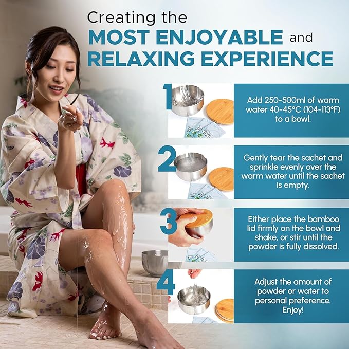 Platinum Nuru Massage Gel Powder and Bowl Set | 2 x Massage Powder 5g Sachet | 1 x 16 fl oz Bowl | Ideal for Relaxing Nuru Massage | Tasteless, Colorless, Stain-Free