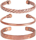 Copper Bracelet Tibetan Style. Hand Forged with Solid and High Gauge Copper Jewelry Cuff for Women Men. Combo of Different Designs