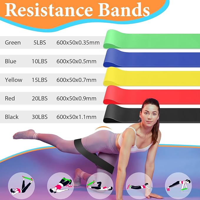 Soulchen 14 Pcs Yoga Pilates Equipment for Women Include Abdominal Roller Wheel 26 Inches Pilate Ball with Pump Exercise Resistance Bands 9.8 Inches Fitness Balls for Home Office Gym Fitness