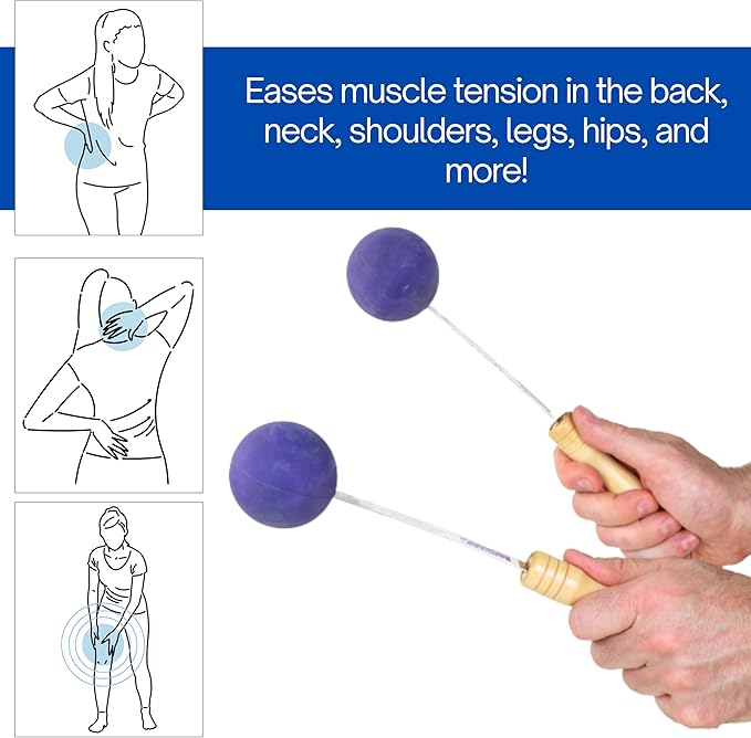 Bongers Handheld Percussion Massage Tool – Deep Tissue Trigger Point Tapping Sticks for Whole Body Pain Relief & Muscle Relaxation (Pink Rainbow Cosmic)