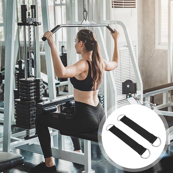 Cabilock 2pcs Pulley Hanging Straps for Fitness Equipment, Sturdy DIY Pulley Straps with Heavy-Duty Black Webbing, Strength Training Accessories for Home Gym and Cable Attachment