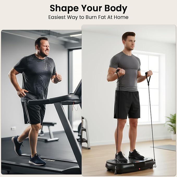 Vibration Plate Exercise Machine: TISSCARE Vibrating Plates for Weight Loss and Lymphatic Drainage, 400lbs Shake Plate Whole Body Workout Platform for Home Fitness Fat Burner Gifts