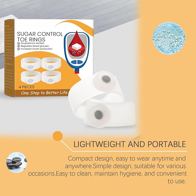 4PCS Ring Nursing, Silicon Foot Fat Weight Loss Health Massage Toe Ring,Acupressure Foot Ring Comfortable and Discreet