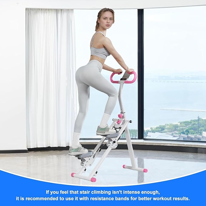 Stair Stepper for Home,Vertical Climber Workout Machine,Stair Stepper with Handlebar for Full-Body Exercise Stair Stepper with Stable Frame Adjustable Handlebar
