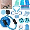 Pilates Equipment Kit for Home Workout, Pilates Ring and Ball Set for Women, 14'' Magic Circle Essentials Accessories Kit, Wrist Weights, Resistance Bands, Yoga Strap, Socks, Bag