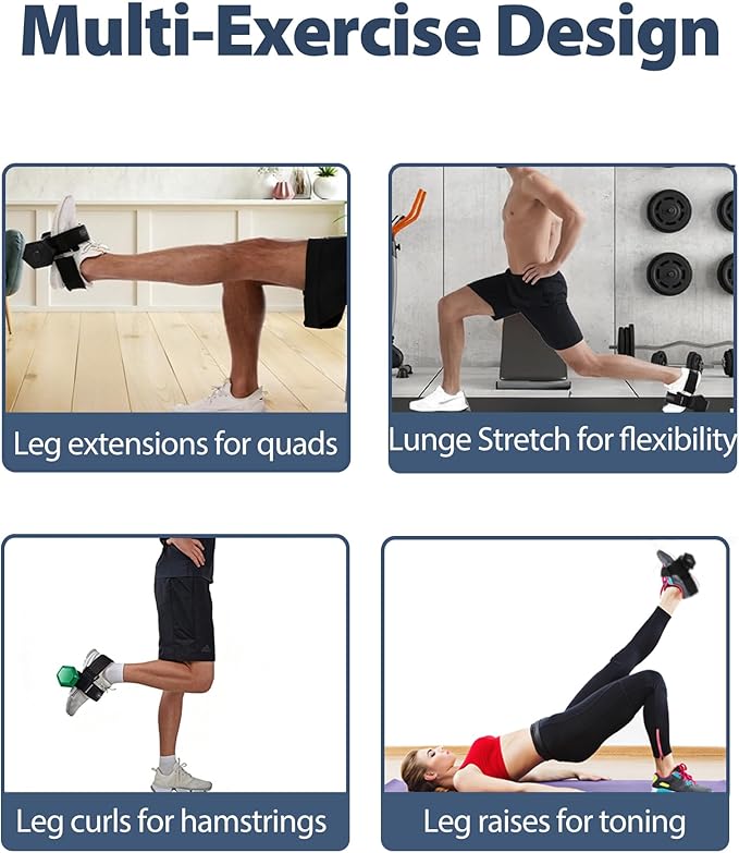 Dumbbell Foot Attachment for Leg Extension, Curls & Hip Flexor Raises, Portable Monkey Foot Alternative Ankle Strap for Tibialis Training,Ankle Dumbbell Attachment