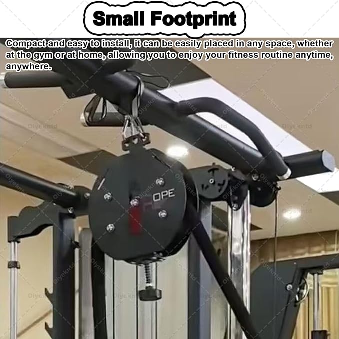 Endless Rope Trainer, Resistance Trainer Machine, Suspension Endless Rope Pulley System, Closed-Loop Nylon Rope, Home Gym Infinity Rope for Interval Resistance Training Black