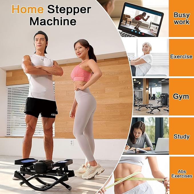 Rock Stepper, Portable Rock Stepper Side -to- Side , Compact Low-Impact Lateral Rocking Machine for Knees and Joints, Step Rocker for Legs Glutes Abs, Home Use Step Fitness Machines