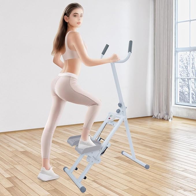 Stair Stepper for Home Foldable Stair Master 265LBS Load Stair Climber with Handlebar & 3 Gear Adjust Pedals Smart Stair Stepper for Homes, Gyms, Offices
