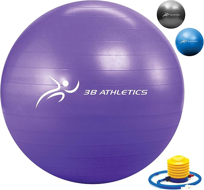Anti-Burst Yoga Ball for Pregnancy, Slip Resistant Exercise Ball, 2 Sizes – Fitness Equipment for Home Gym, Exercise Equipment for Women, Pregnancy Must Haves, Maternity Support, Home Gym Accessories
