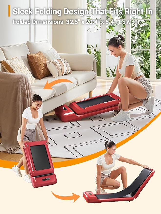 WALKINGPAD C2 Foldable Walking Pad Treadmill, Colorful Under Desk Treadmill for Home Office, Stylish Compact Design, No Assembly Needed