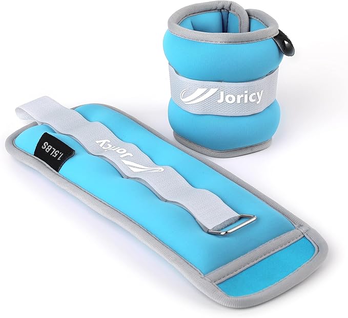 Ankle Weights A Pair of 1/2/3/4/6/8/10/12/20 LBS Wrist Leg Arm Weights for Women Men with Adjustable Straps, Strength weighted for Physical Therapy Running Walking Fitness Gym Workout
