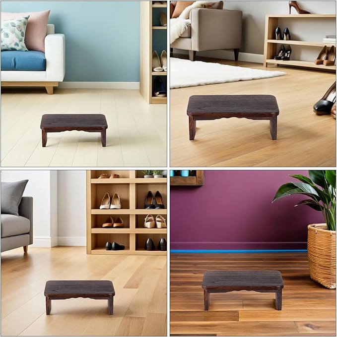 Ciieeo Meditation Stool Wood: Solid Wood Zen Meditation Bench - Kneeling Prayer Stool - Portable Wooden Kneeler for Prayer Or Temple Use