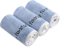 BOBOR Gym Towels Set, Microfiber Sports Towel for Men and Women, Super Soft and Quick-Drying 3-Pack Set Towel, for Tennis, Yoga, Cycling, Swimming (Blue 3 Pack, 14" x 29")