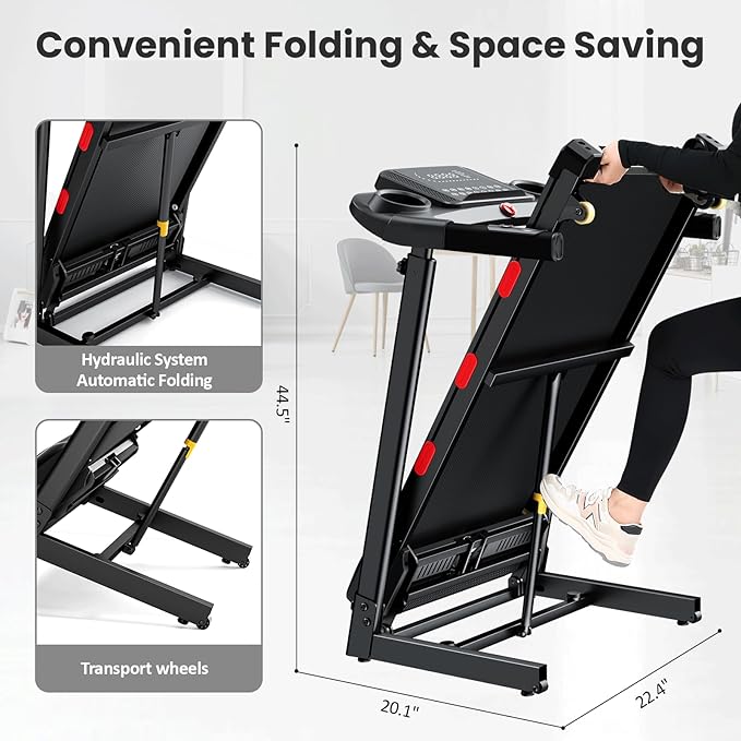 Walking Pad Treadmill with Handle Bar & Incline, Advzon Portable Under Desk Treadmill for Home, 2 in 1 Walking Running Machine with 300+ lbs Capacity and LED Display