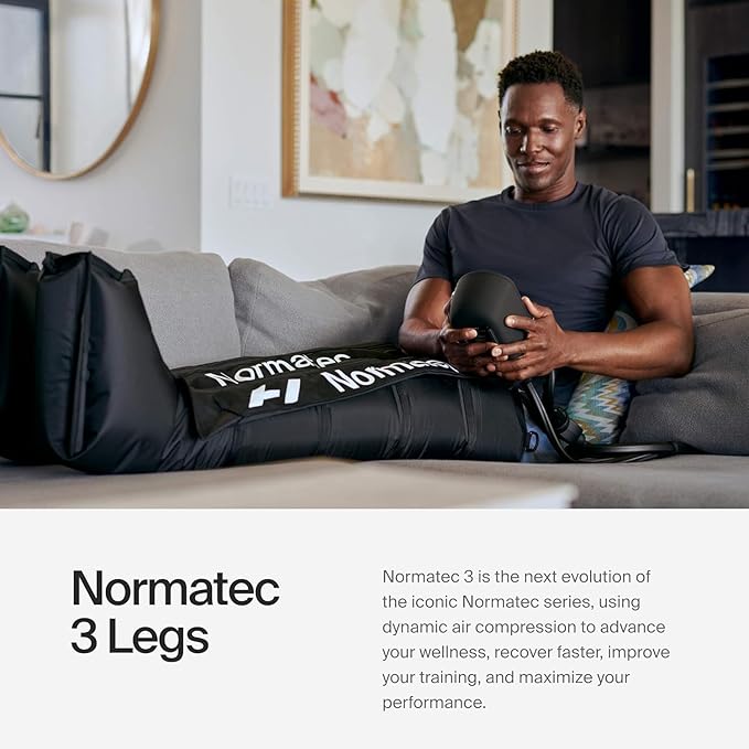 Hyperice Normatec 3 - Recovery System with Patented Dynamic Compression Massage Technology (Normatec 3 Standard Size Legs and Backpack)
