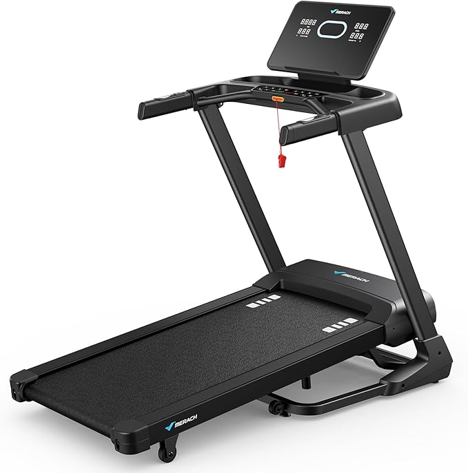 MERACH Treadmill with 15/18% Auto Incline, 55"/47"x18"/19" Wide Belt Treadmills, 0.5-8.7MPH/10MPH 3.5HP Brushless Incline Treadmill for Home, 350LBS Foldable Treadmills with Screen & APP & Heart Rate