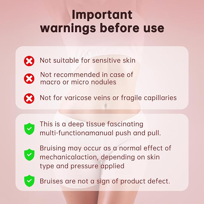 Cellulite Massage Tool, Manual Cellulite Roller, Contoured & Smoother Skin, Relieve Leg Muscle Soreness, Dimpled Skin Removal, Legs/Thighs/Buttocks, Anti-Cellulite Roller (Pink)