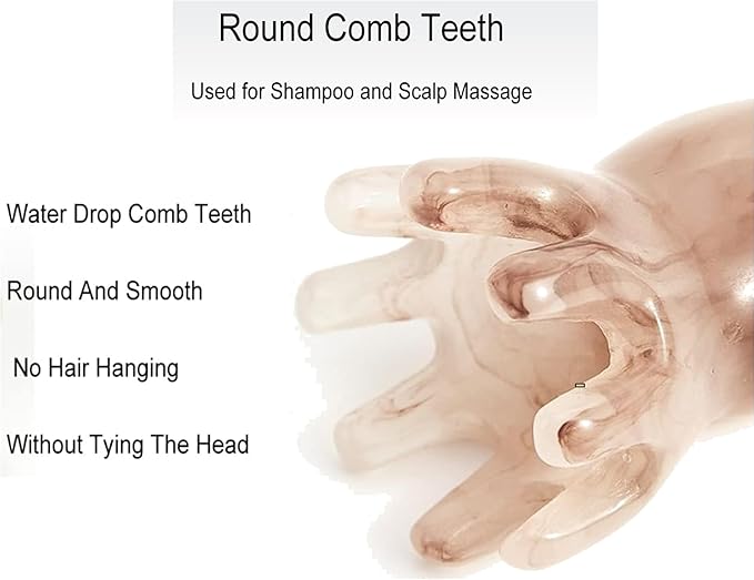 2 Pcs Octopus Head Massage Comb Scalp Massaging Tools for Relaxation. This Octopus Massage Tool is a Versatile Massage Device, Made of Resin, Perfect for Scalp Care and Christmas Gifts.