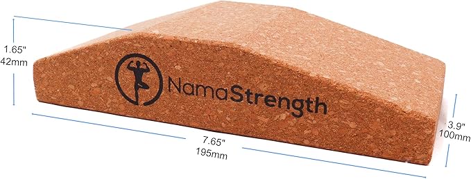 Cork Yoga Wedge Block - Non-Slip Wrist Support, Set of 2