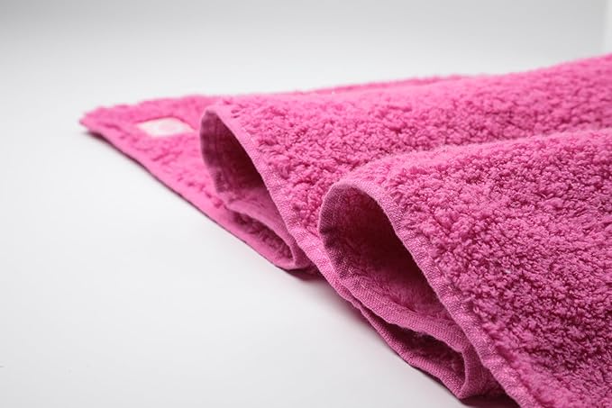 FACESOFT Eco Friendly Gym Towel for Working Out - Soft and Absorbent Cotton Exercise - No Synthetic Microfibers or Plastics - Sweat Towel for Gym, Fitness, Sports, Yoga - Pink - 1 Pc
