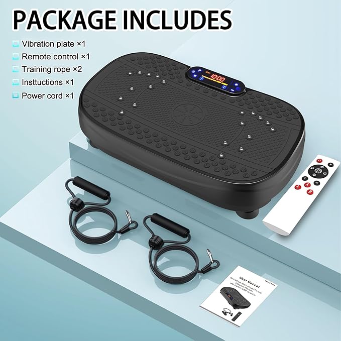 Vibration Plate Exercise Machine Whole Body Workout Vibration Fitness Platform for Home Fitness with Remote Control