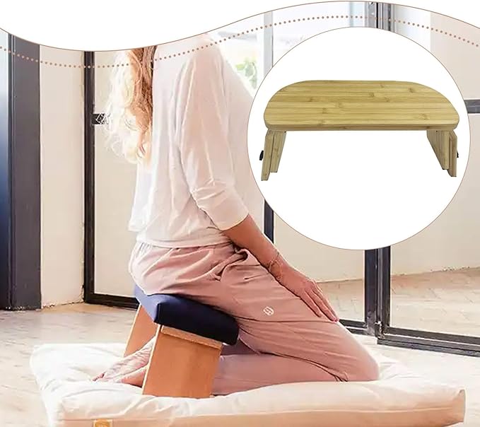 Meditation Bench Prayer Bench Folding Ergonomic Wood Sturdy Portable